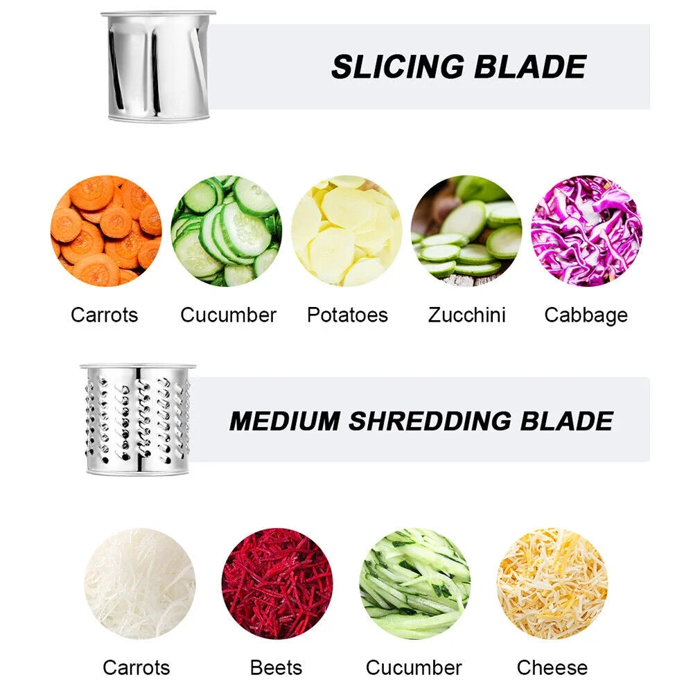 Slicer Shredder Set 3 Vegetable Cutter Blades Aluminum Shaft C369