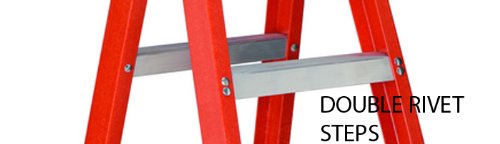 Twin Front Stepladder, 3-Feet, Orange E425464