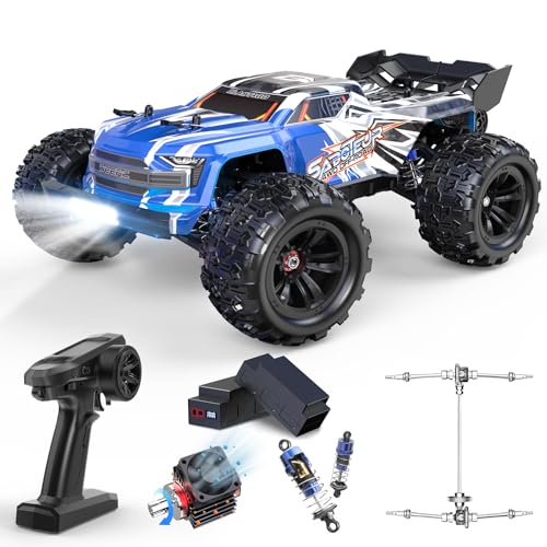 Fast Brushless RC Car, 1:16 4x4 High Speed RC Truck with 2 Lipo Batteries N46421
