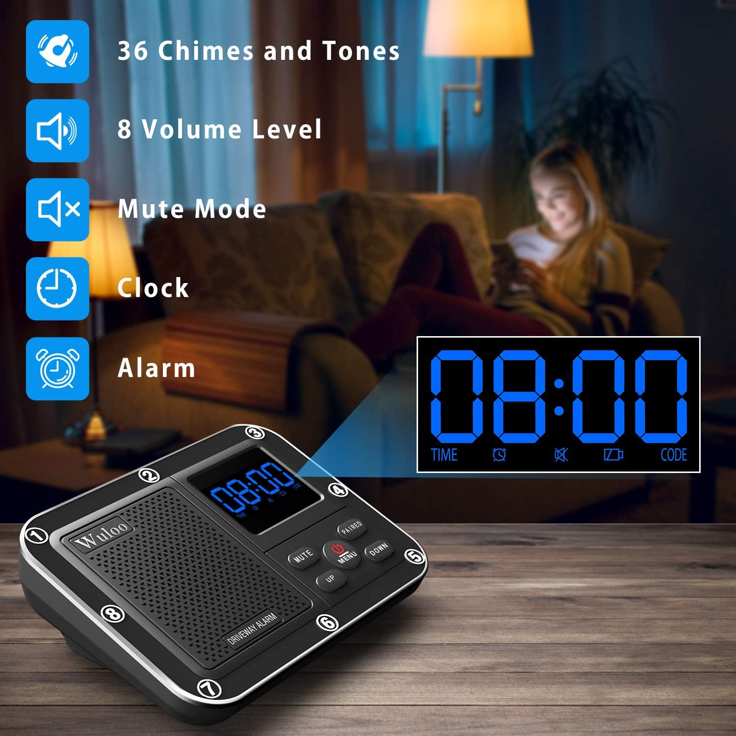 1800 Ft Wireless Outdoor Motion Sensor Driveway Alarm System L574