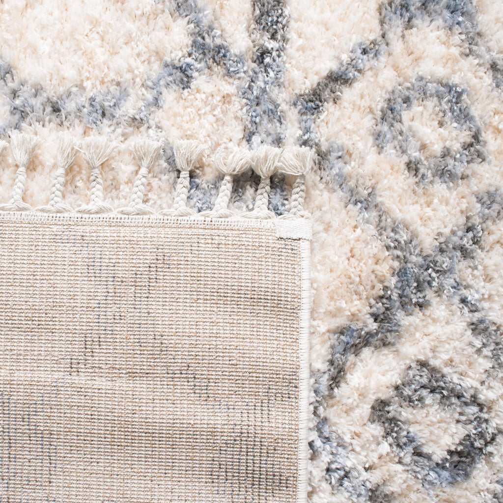 Cream/Grey 6' x 9' Shag Area Rug K3726