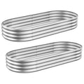 Metal Raised Garden Bed 2Sets Galvanized Planter Box R492