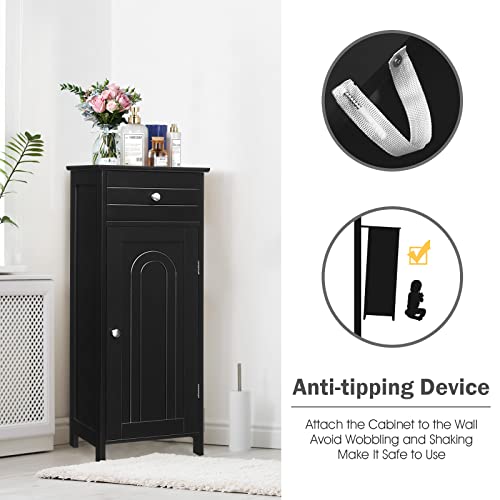 Black Large Bathroom Storage Cabinet R416801