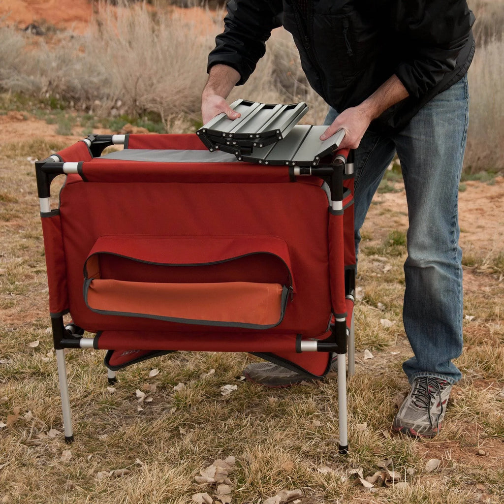 Grey/Red Table & Organizer V456931