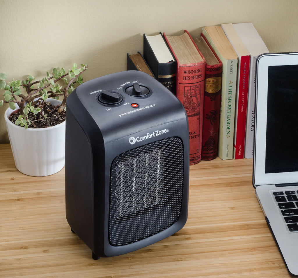 Black Ceramic Heater with Fan Only Option I257695