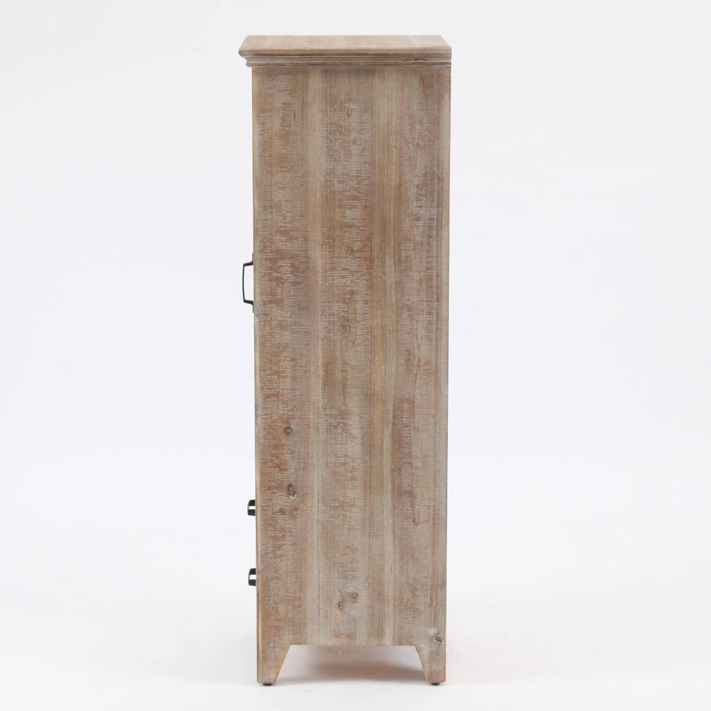 Metal and Wood Tall Tower Cabinet M80872
