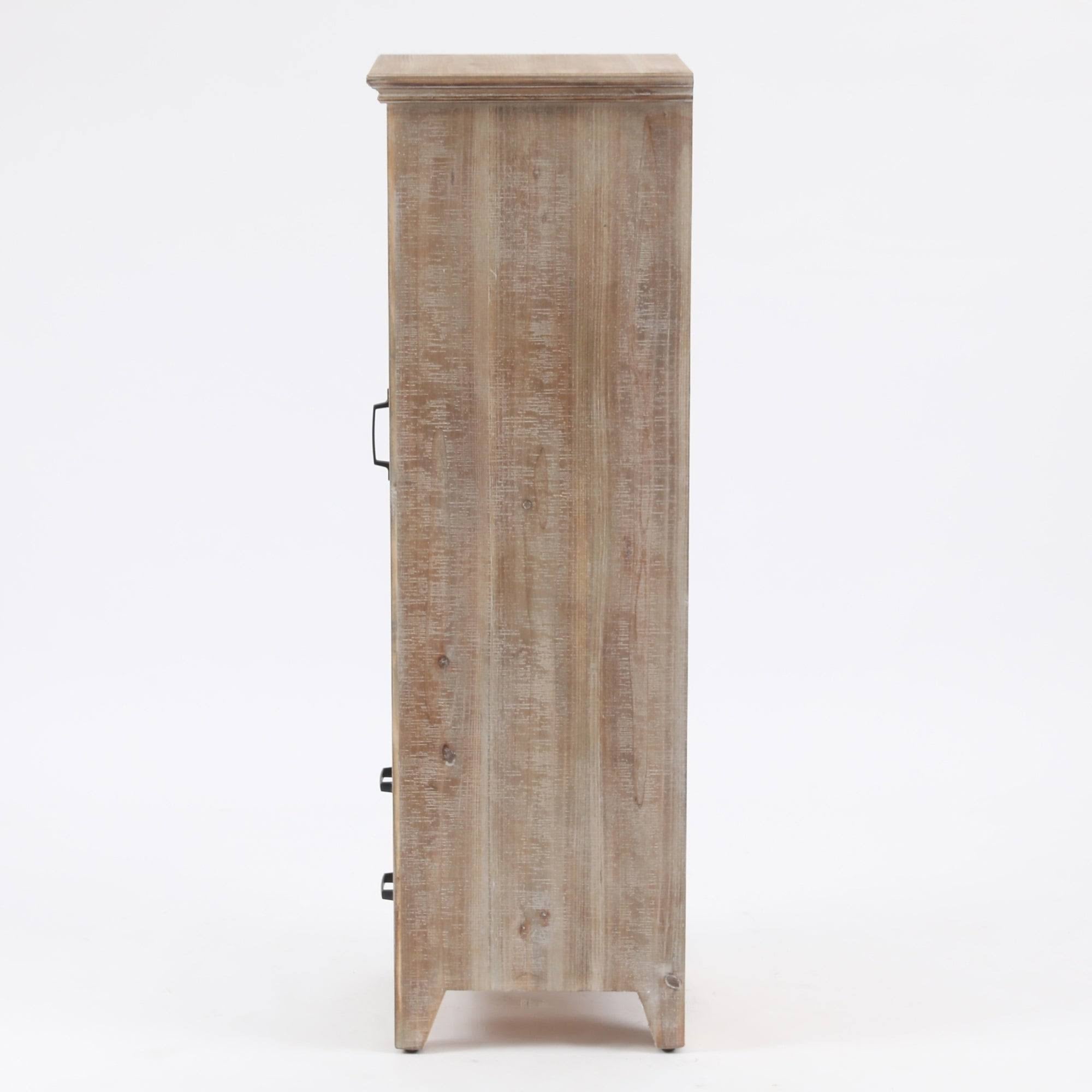 Metal and Wood Tall Tower Cabinet M80872