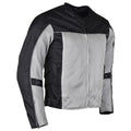 Leather Mesh Textile Motorcycle Jacket with CE Armor Removable Liner O290