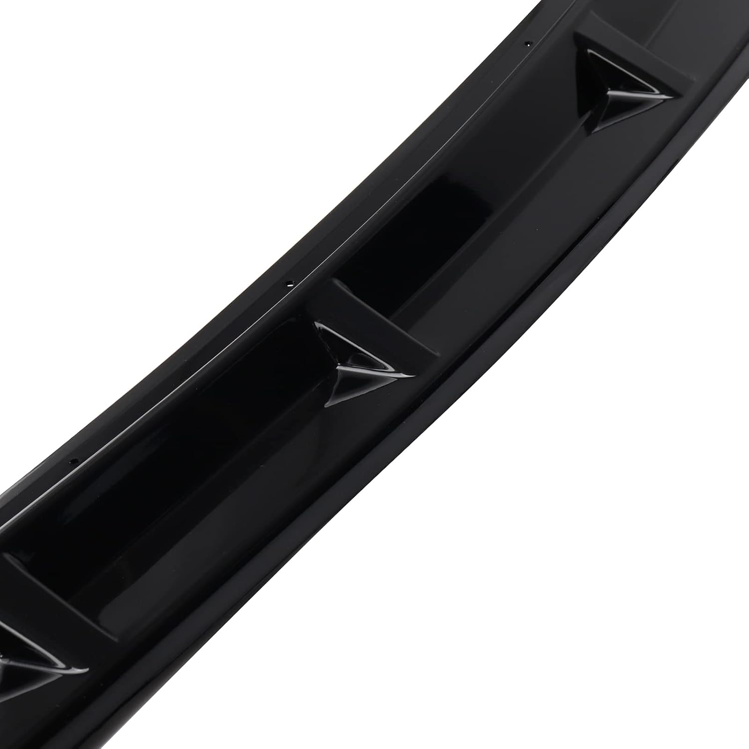 3Pcs Front Bumper Lip ABS Glossy Black Front Splitter Spoiler Pack of 2 E23799