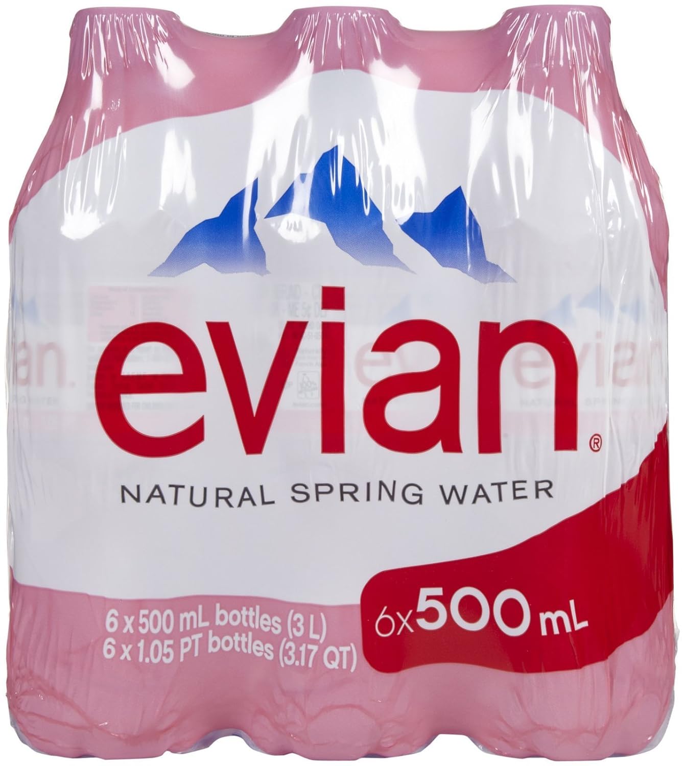 Natural Spring Water, 16.9 oz, 6 pk D595