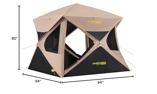 4 Person Pop Up Instant Cabin Tent with Rainfly I33017