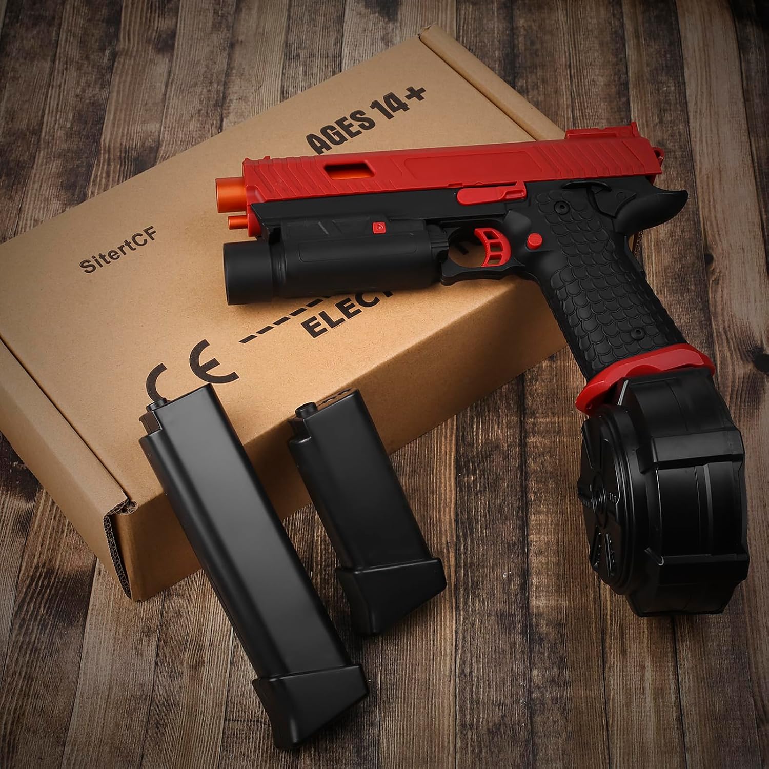 Full Auto Splat-Blaster includes Drum and Goggles, red D188406