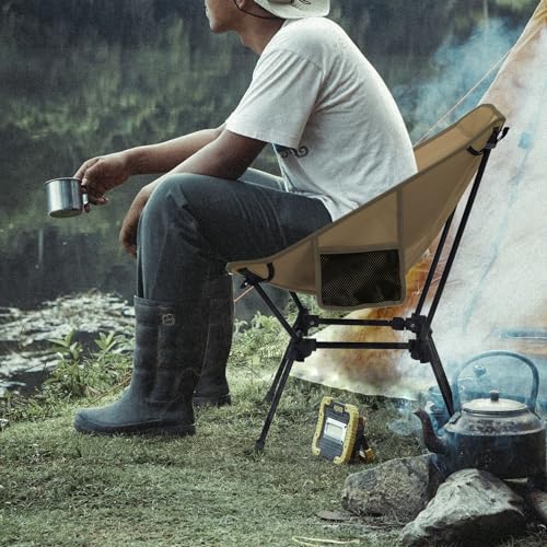 Compact Camping Chair with Side Pockets T84796