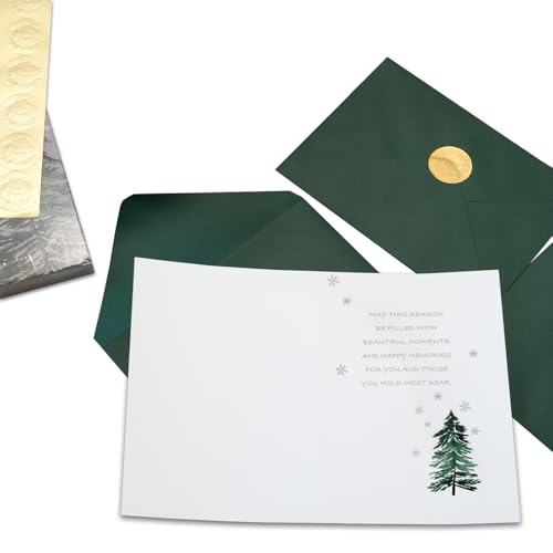 24 Watercolor Christmas Greeting Cards with Envelopes & Stickers G170