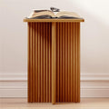 White Solid Wood Accent Side Table R47631