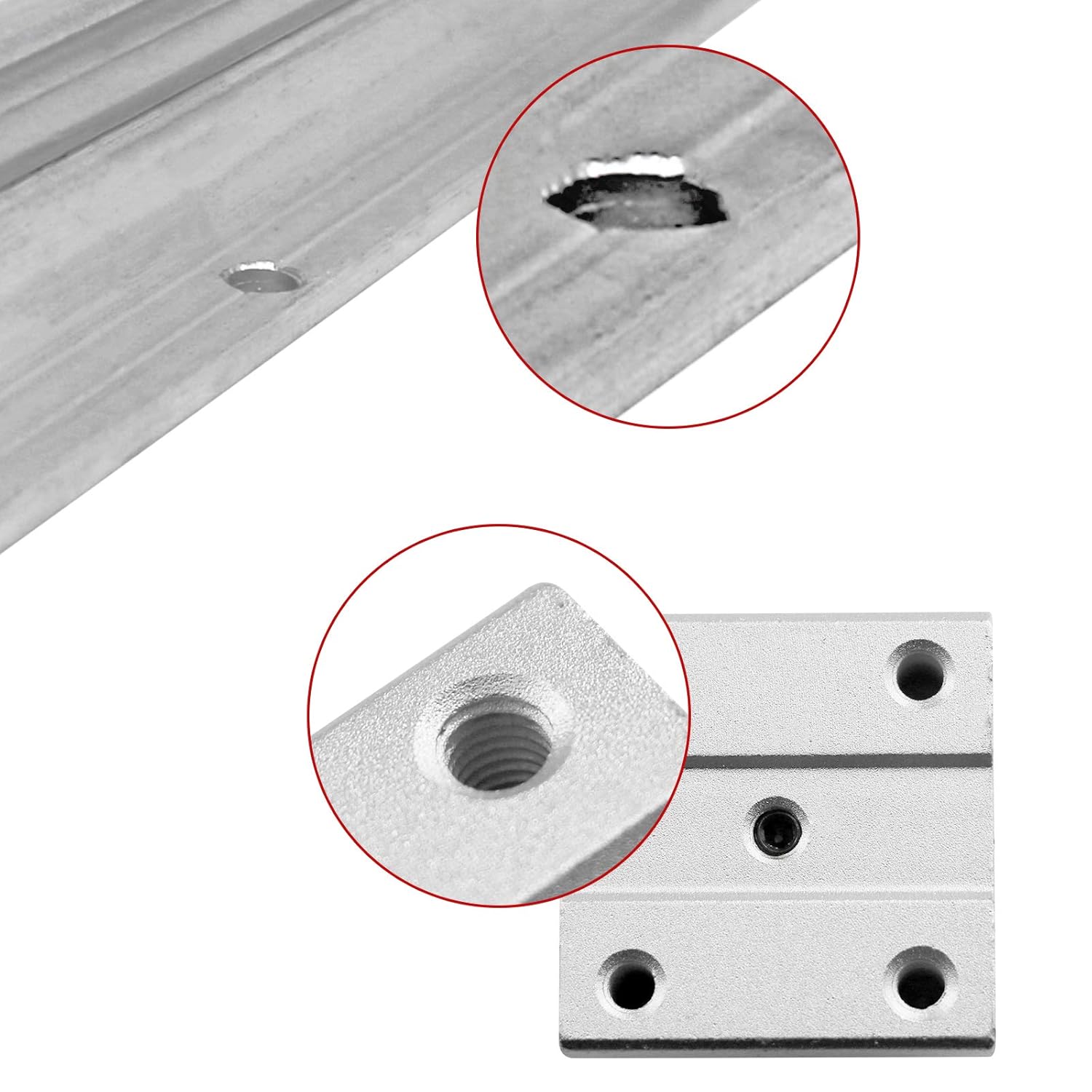 2X SBR16-2000mm Linear Slide Rail and 4X SBR16UU Carriage Bearing Block P396666