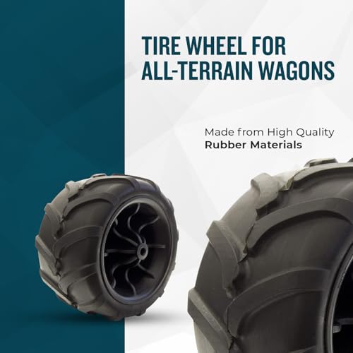 Single Replacement Solid Tire Wheel Heavy Duty Black Lime Green M283
