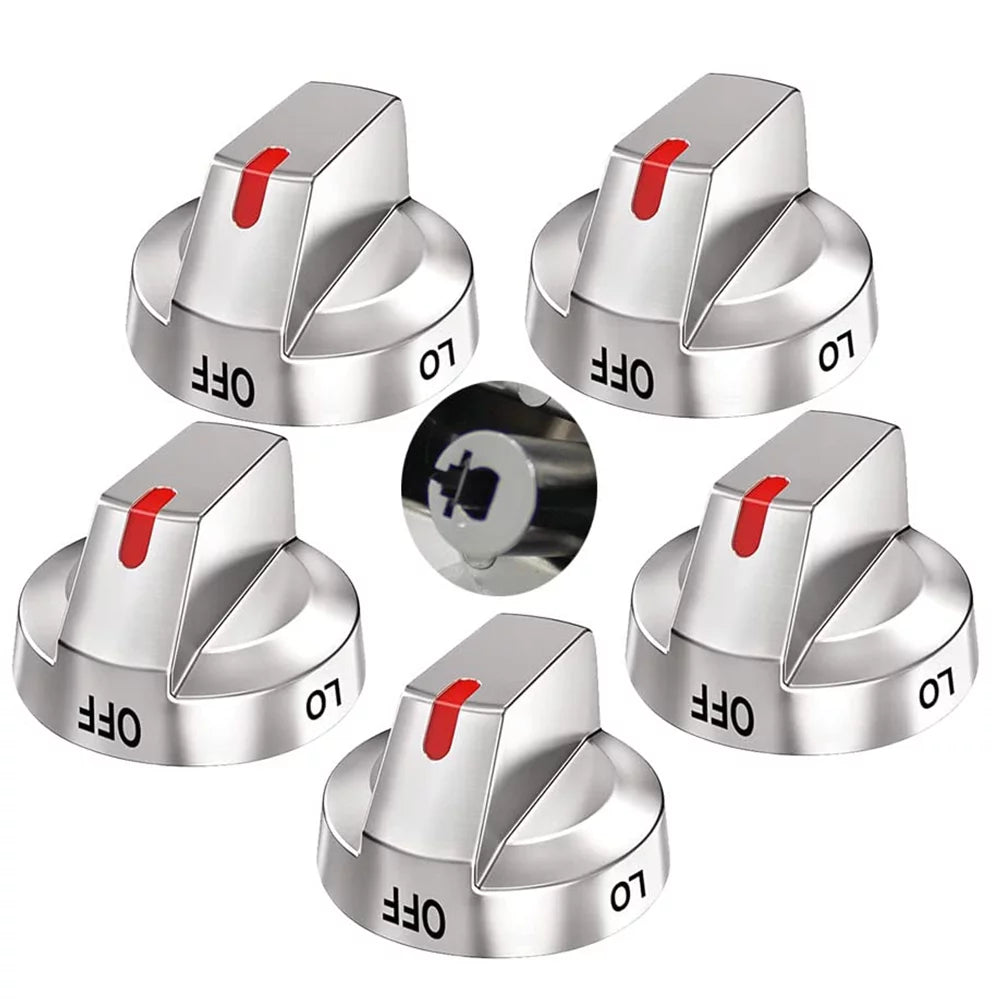 5 Pcs Burner Control Dial Knob for Stove R264826