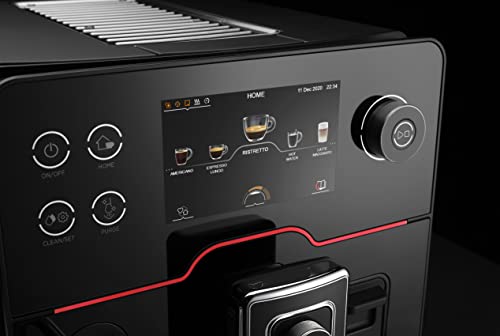 Fully Automatic Espresso Machine with 19 Customized Drink Settings, 0.5 Liters, Brushed Stainless R329
