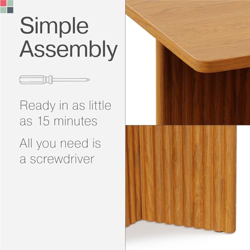 White Solid Wood Accent Side Table R47631