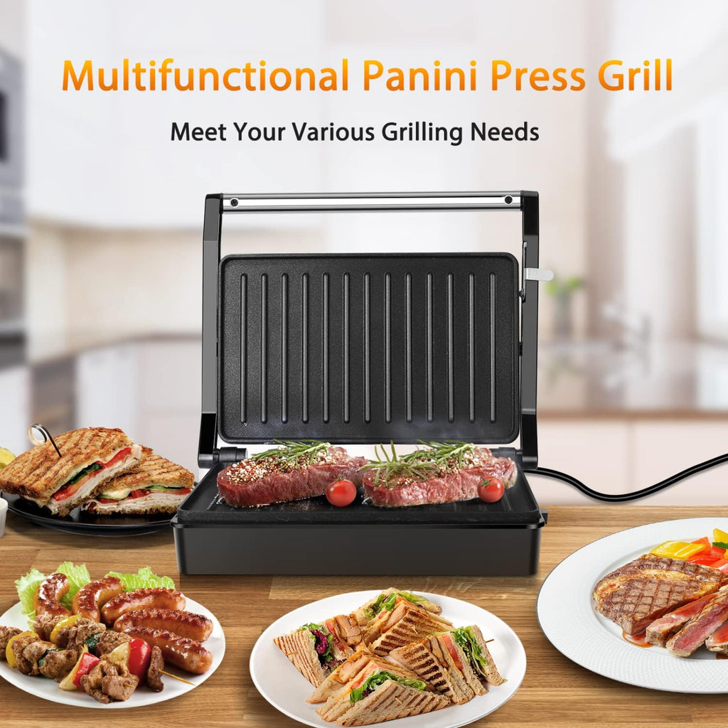 Belgian Waffle Maker 1.2" 8 Inch Flip Non Stick Panini Press Sandwich Maker Q629348