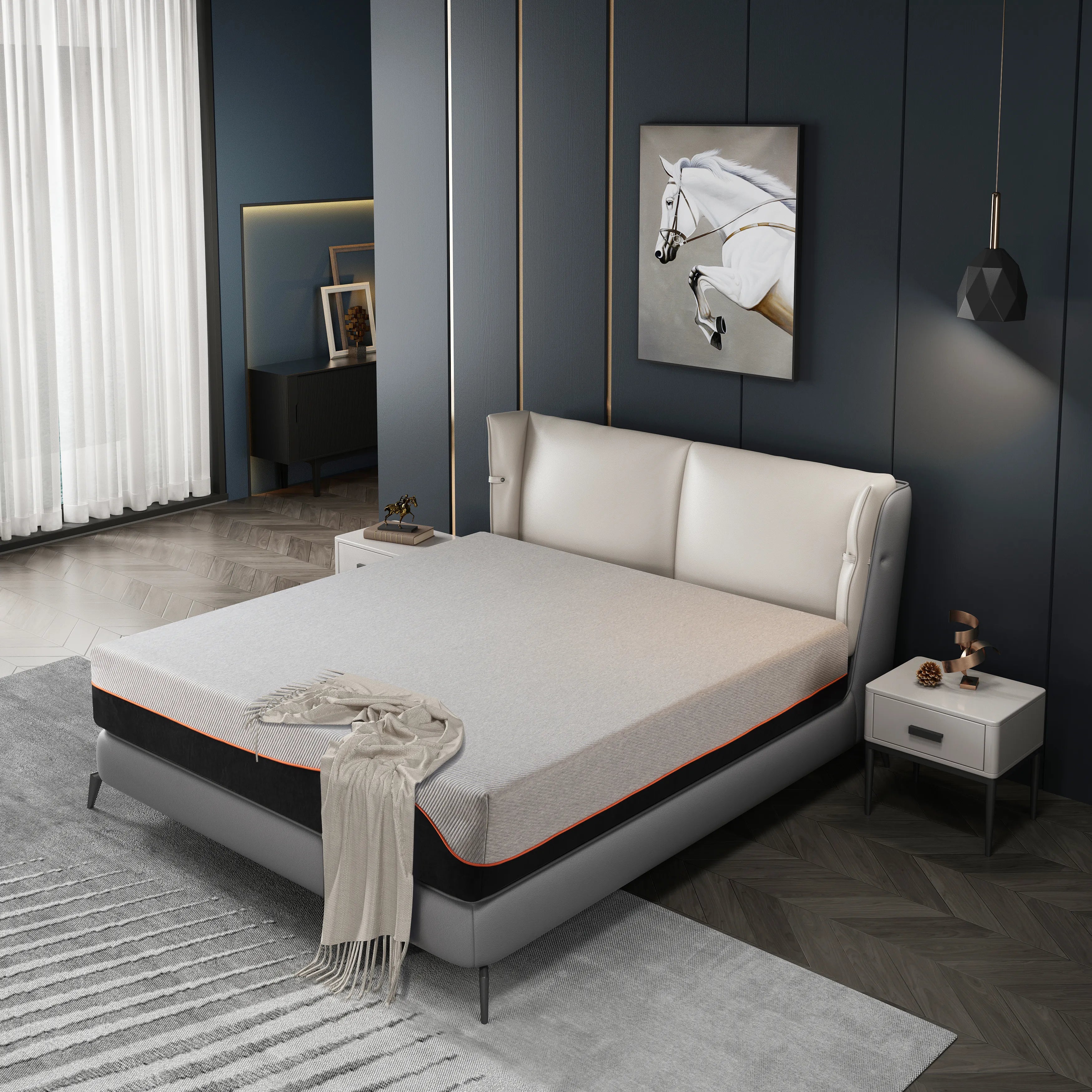 12 inch Hybrid Medium-Firm King Mattress with Gel Memory Foam S63471