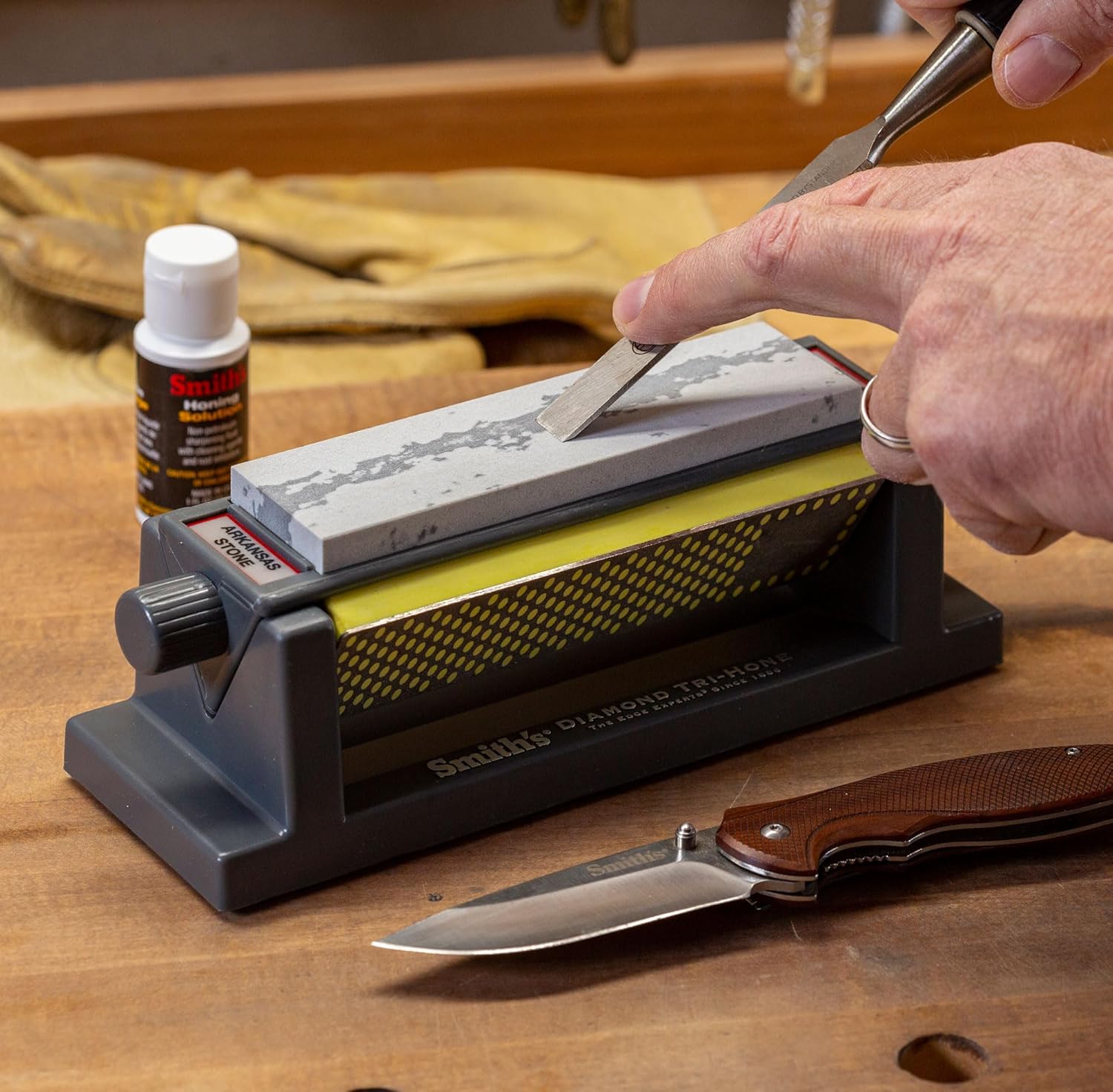 6" Diamond Sharpening Stone System - Grey - Fine, Natural, & Coarse Stones V4680