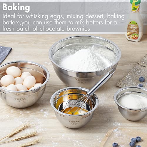 7 Piece Stainless Steel Mixing Bowls Set with Lids E528