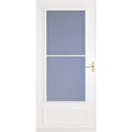 White Mid-View Wood Core Storm Door G952