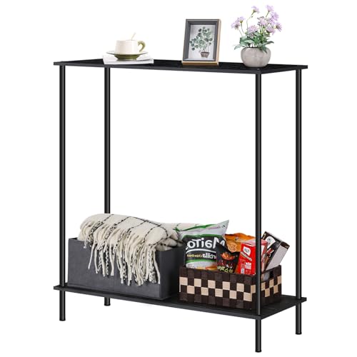 Brown 2 Tier Narrow Console Table W2637