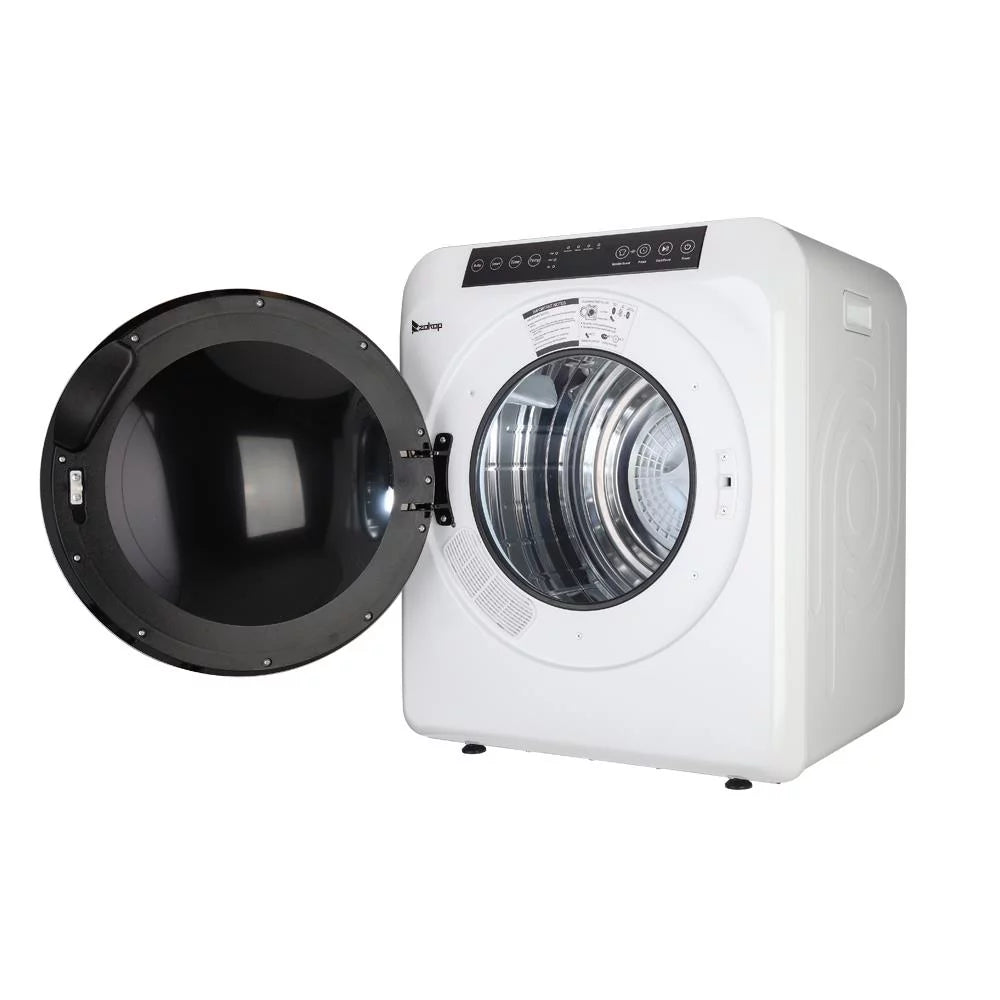 Compact Electric Clothes Dryer 13lbs Capacity Stainless Steel White N338