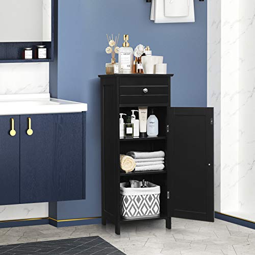Black Large Bathroom Storage Cabinet R416801