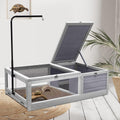 Wooden Tortoise House Habitat with Light Support Z8347