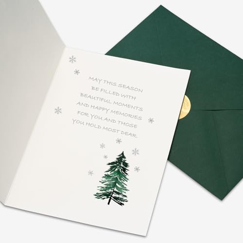 24 Watercolor Christmas Greeting Cards with Envelopes & Stickers G170