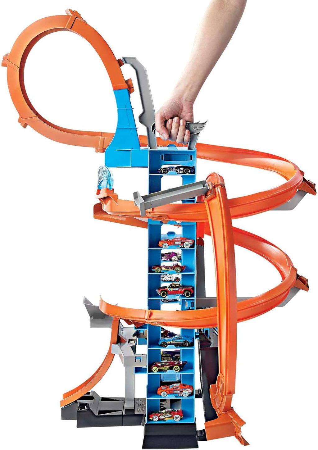 Toy Car Track Set with Motorized Booster E651