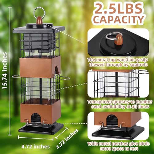 2.5LBS Metal Hanging Bird Feeder S904