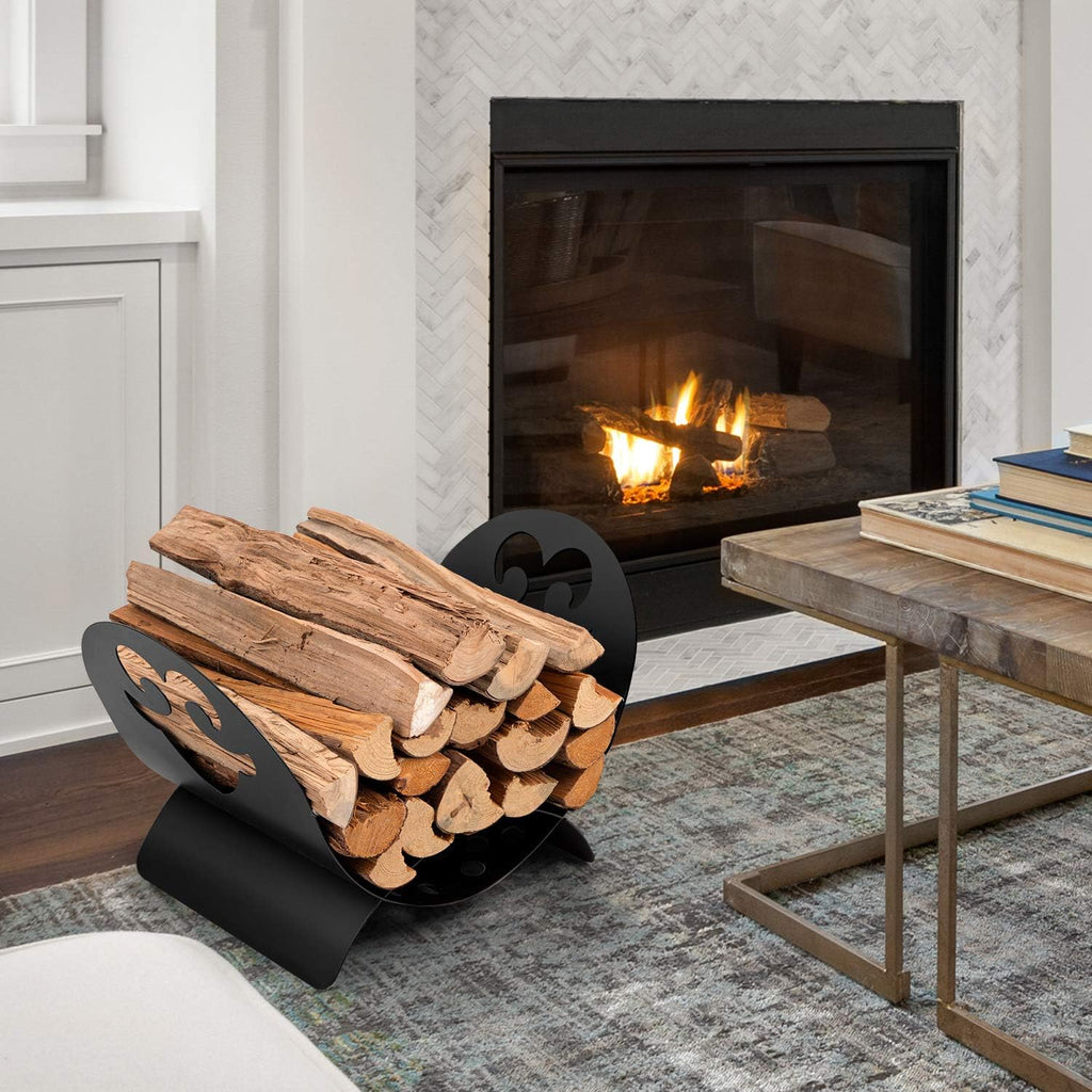 Black Metal Firewood Rack N5999