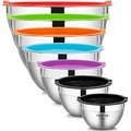 7 Piece Stainless Steel Mixing Bowls Set with Lids E528