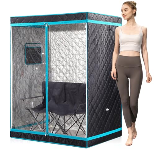 Grey Full Size 2 Person Foldable Sauna Tent V488829