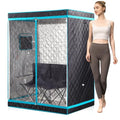 Grey Full Size 2 Person Foldable Sauna Tent V488829