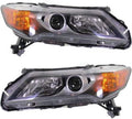 For Acura ILX Headlight Assembly 2013 2014 2015 Driver and Passenger Side Halogen Pair Set N881356