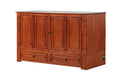 Solid Wood Murphy Storage Bed Queen Cherry N79780