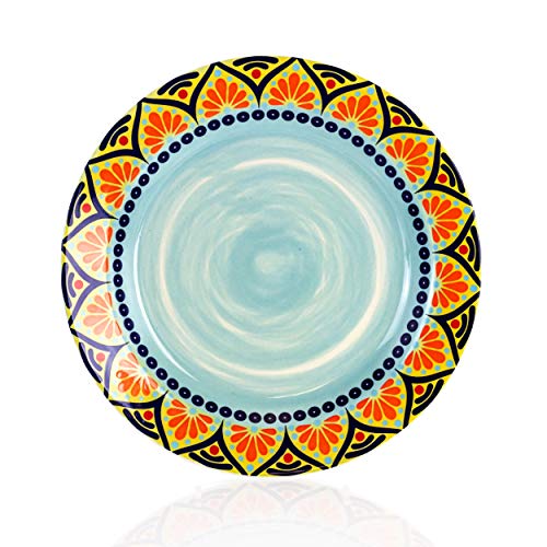 16 Piece Multicolored Round Stoneware Dinnerware Set T1744