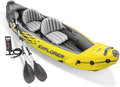 Yellow 2 Person Inflatable Kayak with Aluminum Oars & Air Pump T252392
