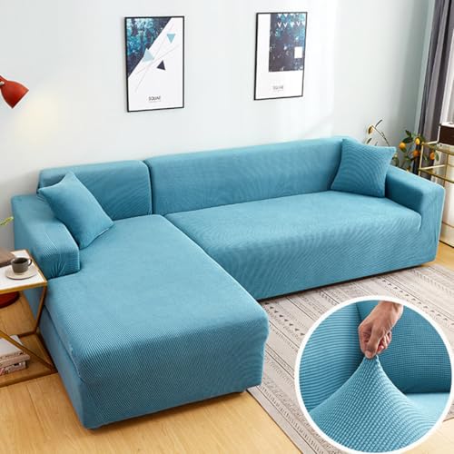 2 pcs Spandex Non Slip Sectional Sofa Covers E842618