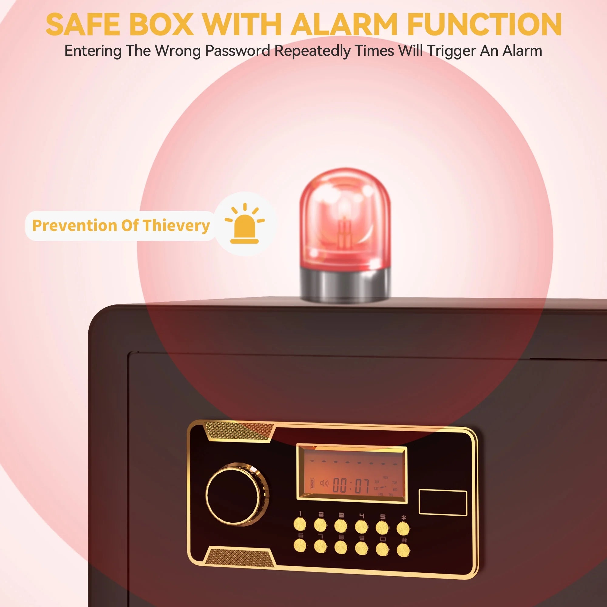 Black 1.5 CU.FT Digital Keypad Security Safe Box I75602