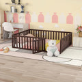 Walnut Wood Queen Floor Bed J7880
