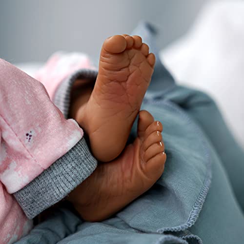 17Inch Black Reborn Baby Doll with Cloth Body R13810