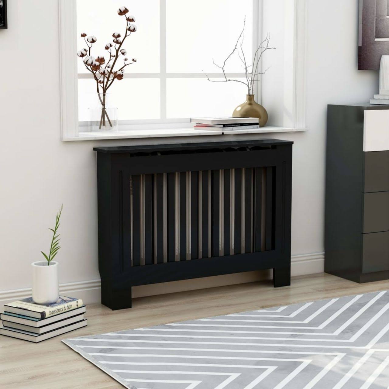 Black Radiator Cover MDF C510