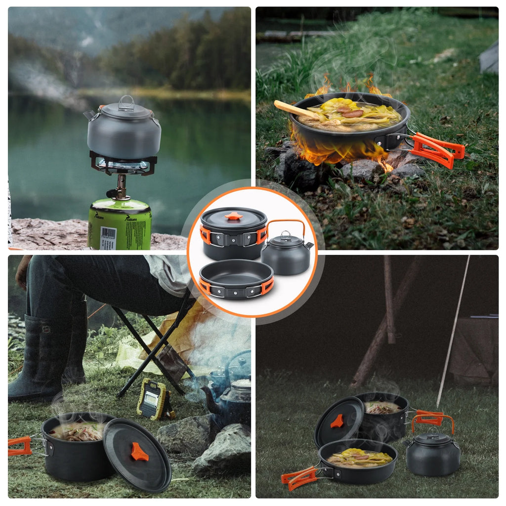 16pcs Camping Cookware Set D832